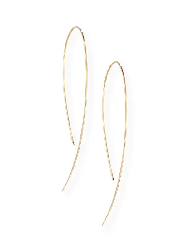 14K White Gold Hooked On Hoop Earrings 14K White Gold Hooked On Hoop Earrings