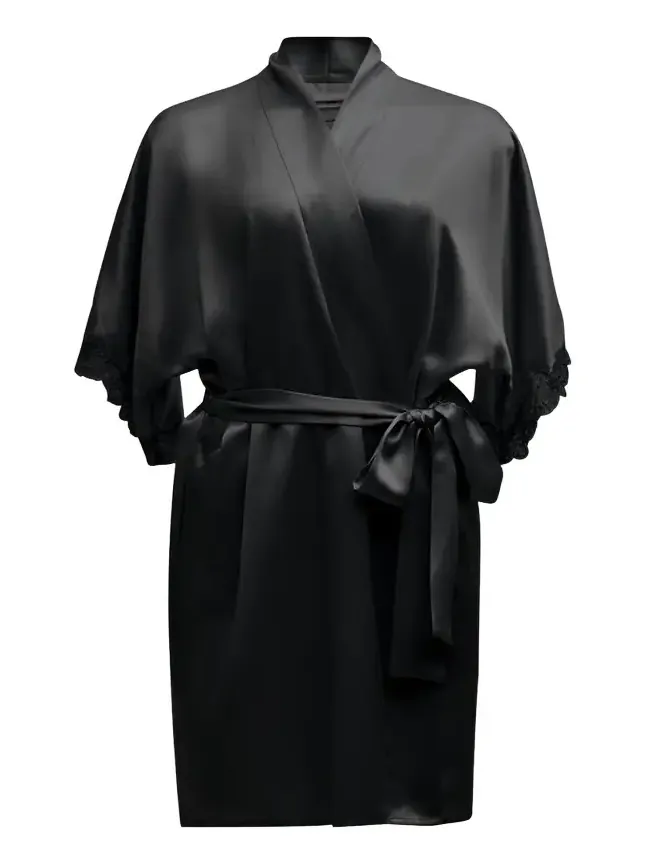 Bijoux Short Silk Robe