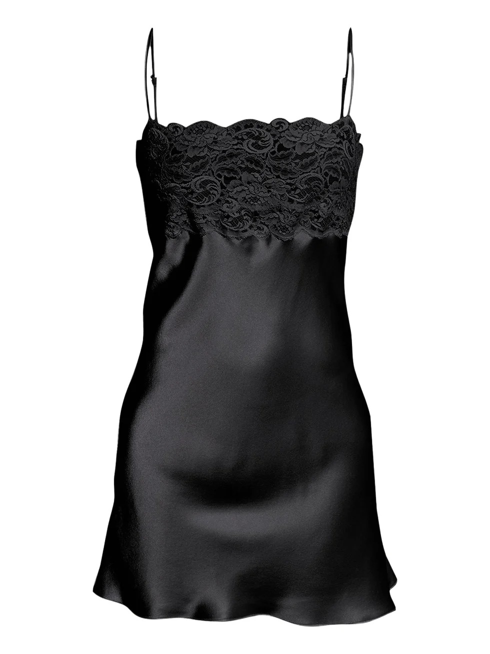 Bijoux Lace-Trim Silk Chemise Bijoux Lace-Trim Silk Chemise