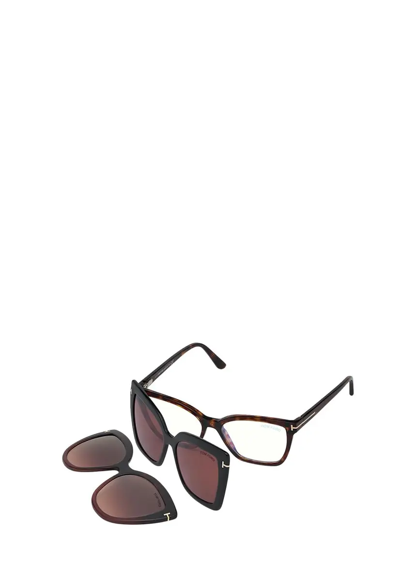 Tom Ford Square Blue-Block Optical Frames w/ Two Magnetic Sunglasses Clips | Thumbnail 3 Tom Ford Square Blue-Block Optical Frames w/ Two Magnetic Sunglasses Clips | Thumbnail 3