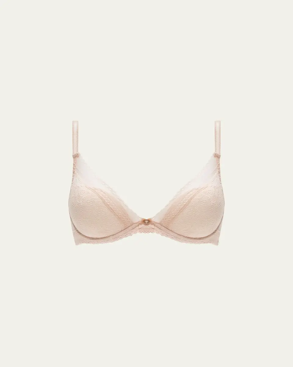 Chantelle Festivite Lace Plunge Bra, Bright Pink | Thumbnail 2 Chantelle Festivite Lace Plunge Bra, Bright Pink | Thumbnail 2