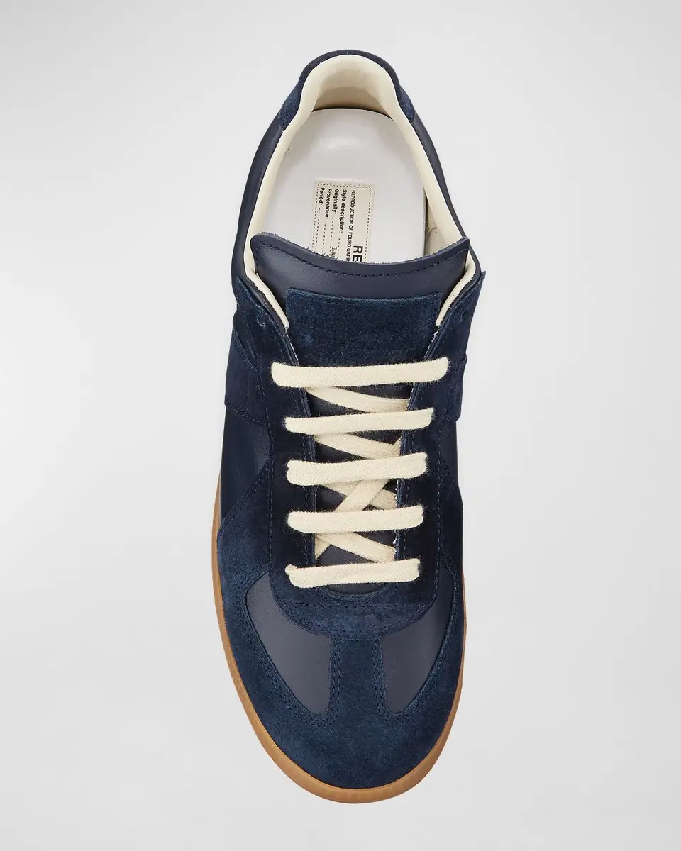 Maison Margiela Men's Replica Leather Low-Top Sneakers | Thumbnail 2 Maison Margiela Men's Replica Leather Low-Top Sneakers | Thumbnail 2