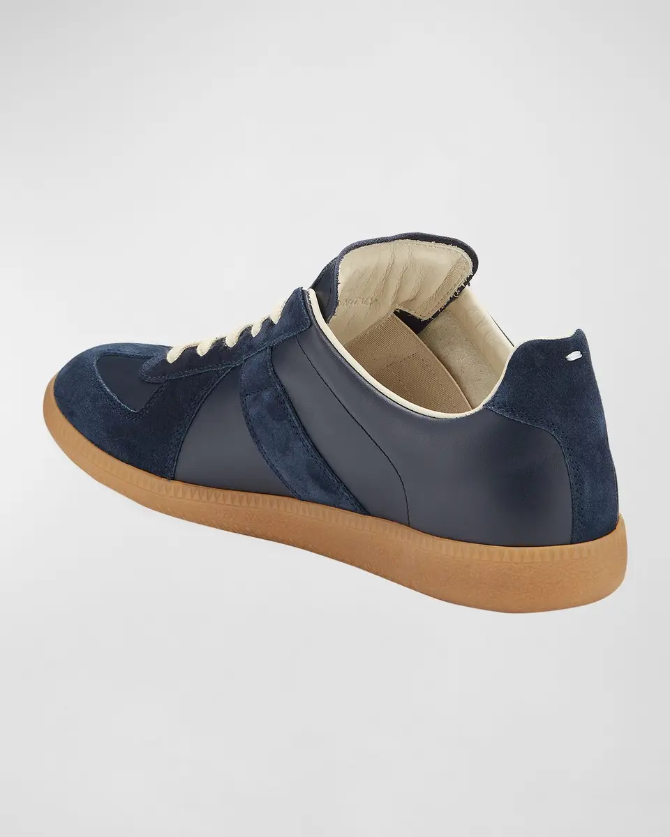 Maison Margiela Men's Replica Leather Low-Top Sneakers | Thumbnail 3 Maison Margiela Men's Replica Leather Low-Top Sneakers | Thumbnail 3