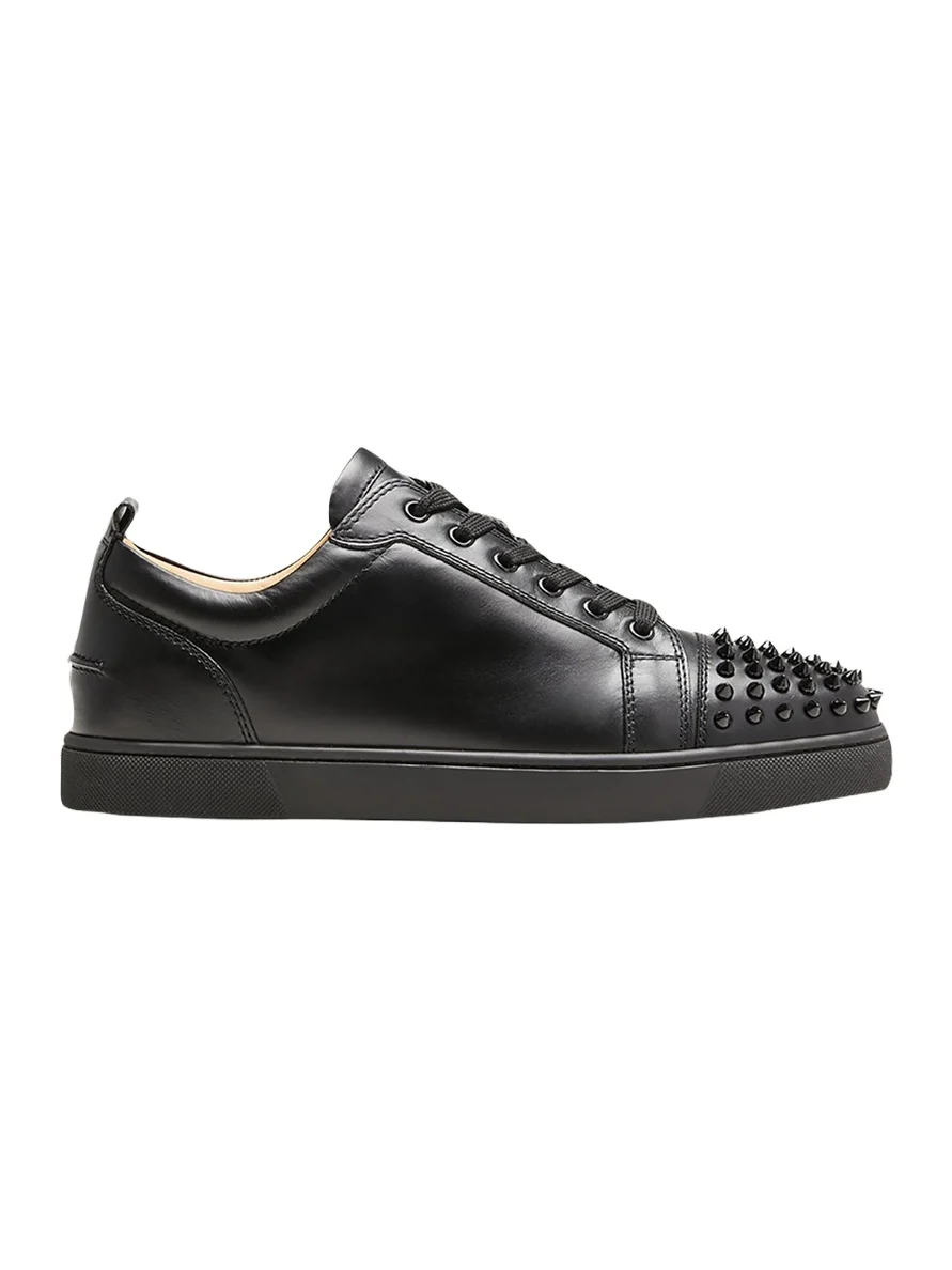 Christian Louboutin Men's Louis Junior Spiked Low-Top Sneakers