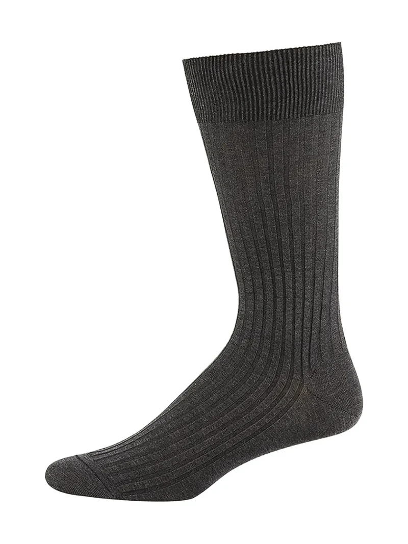 Men's Danvers Ribbed Cotton Mid-Calf Socks