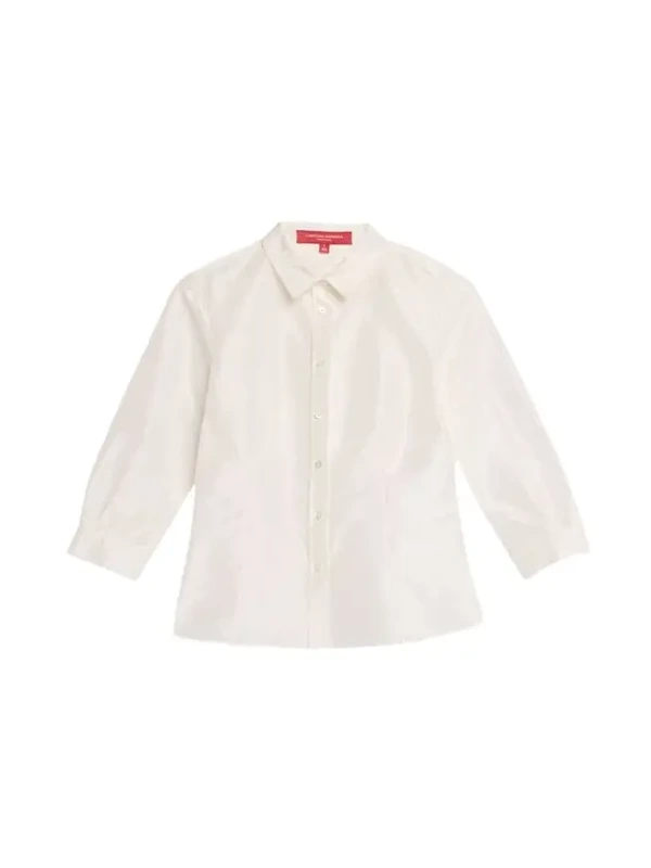 Taffeta Button-Front Shirt