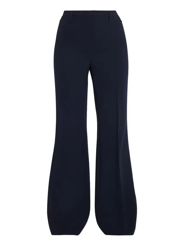 Farrah Boot-Cut Mid-Rise Wool Pants