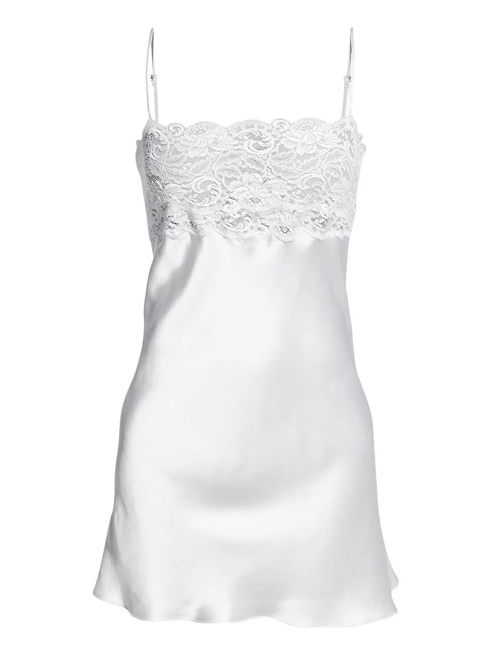 Bijoux Lace-Trim Silk Chemise Bijoux Lace-Trim Silk Chemise