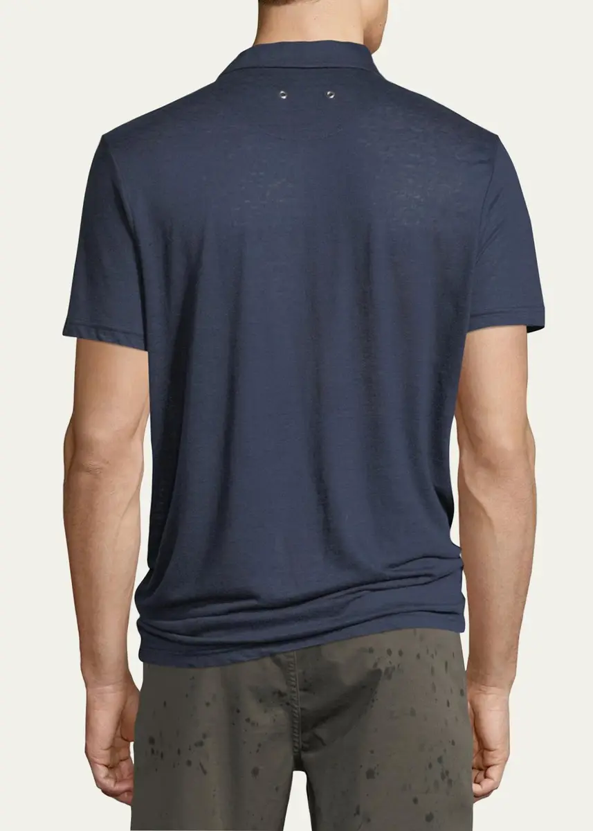 Vilebrequin Men's Pyramid Linen Polo Shirt | Thumbnail 3