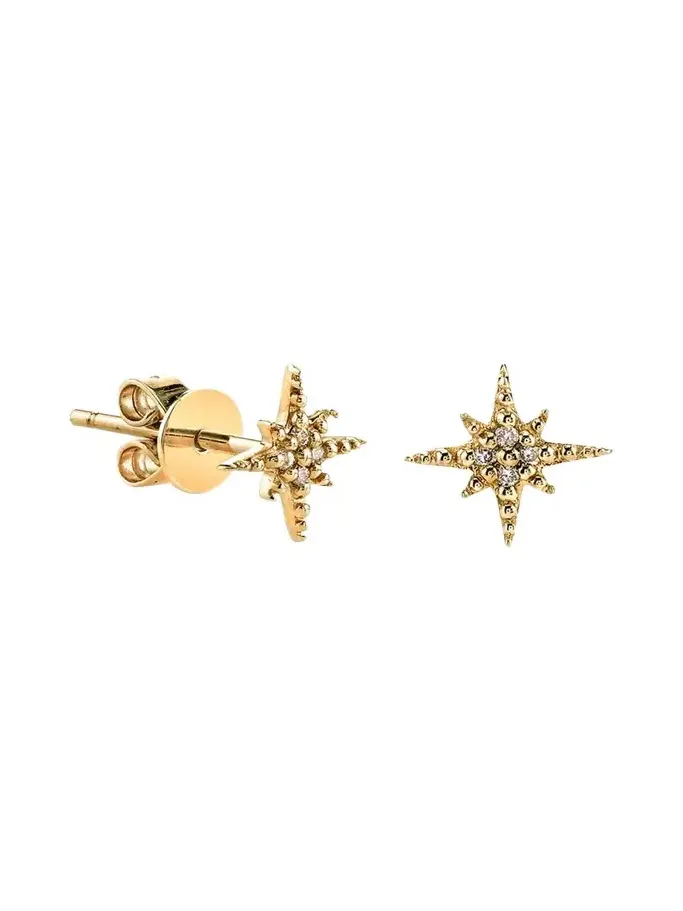 Starburst Diamond Single Stud Earring