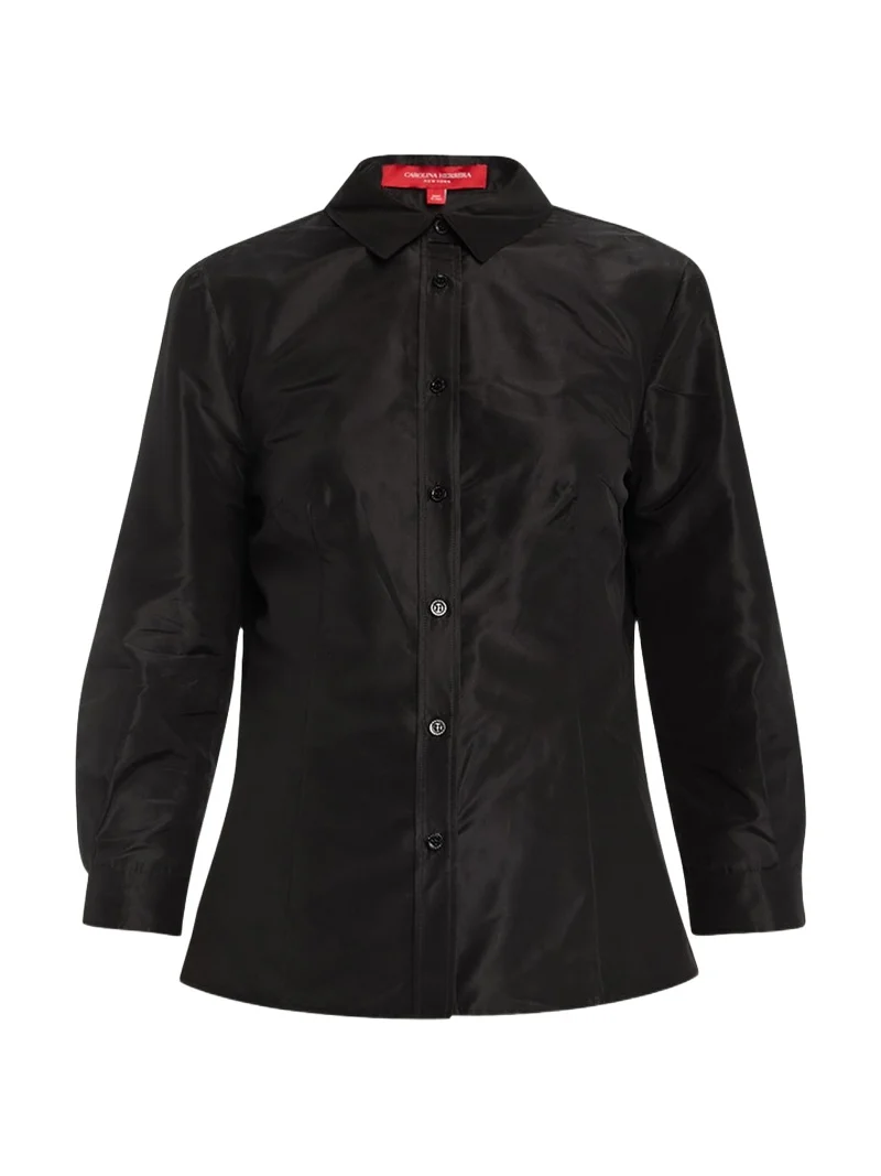 Taffeta Button-Front Shirt Taffeta Button-Front Shirt