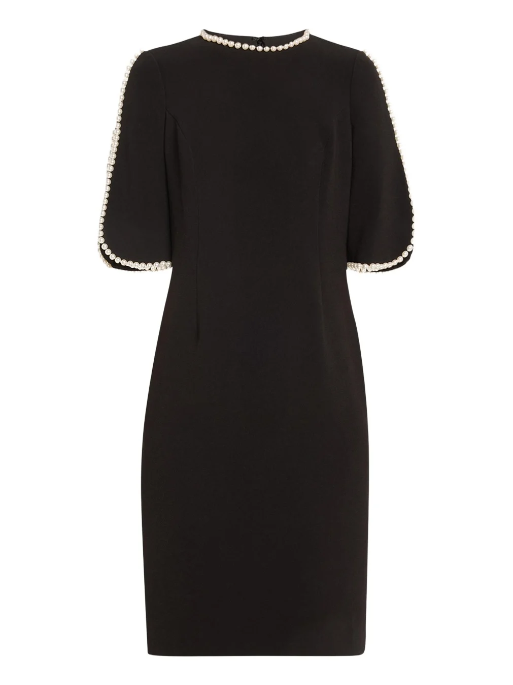 Rickie Freeman for Teri Jon Pearl Trimmed Sheath Dress