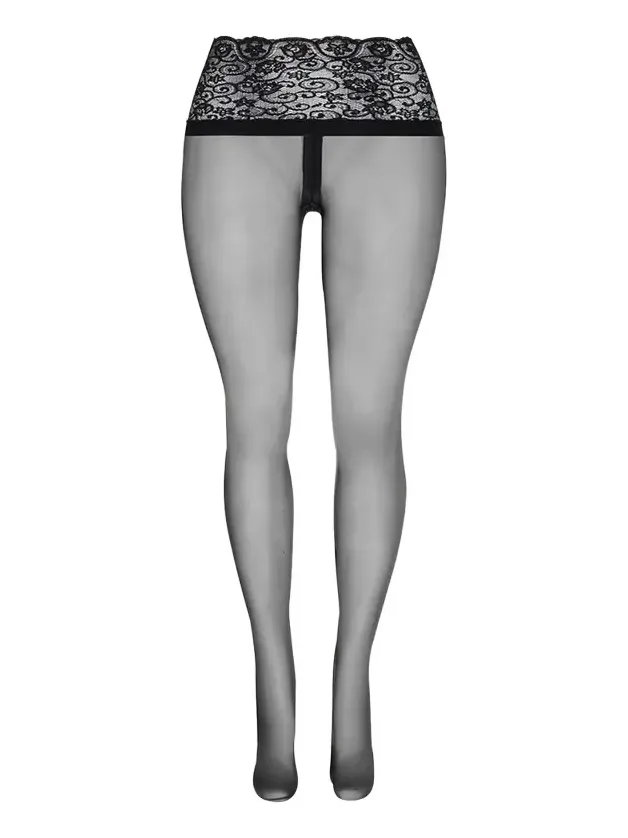 Commando Sexy Sheer Lace-Waist Tights