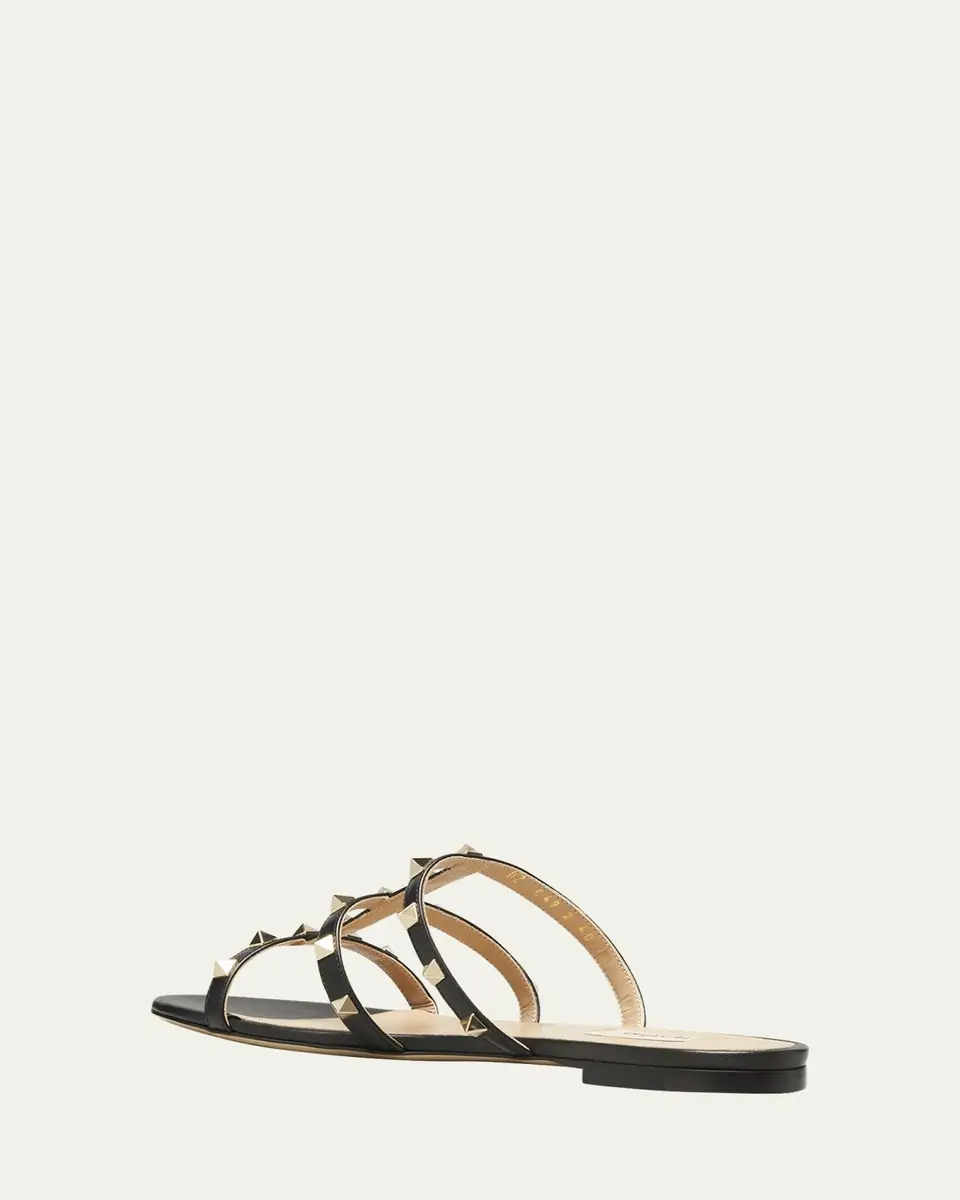 Valentino Garavani Rockstud Caged Flat Slide Sandals | Thumbnail 4