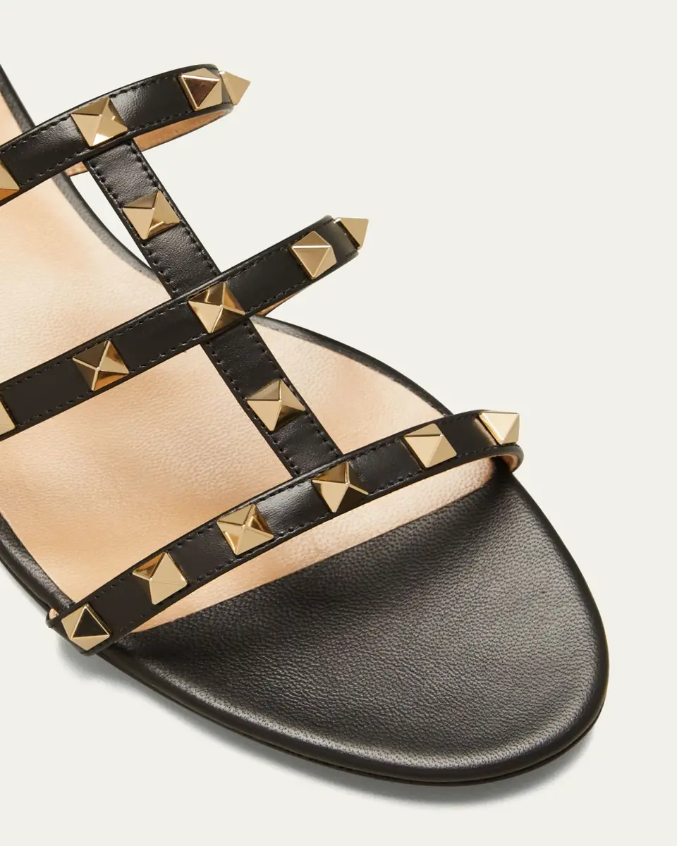 Valentino Garavani Rockstud Caged Flat Slide Sandals | Thumbnail 5
