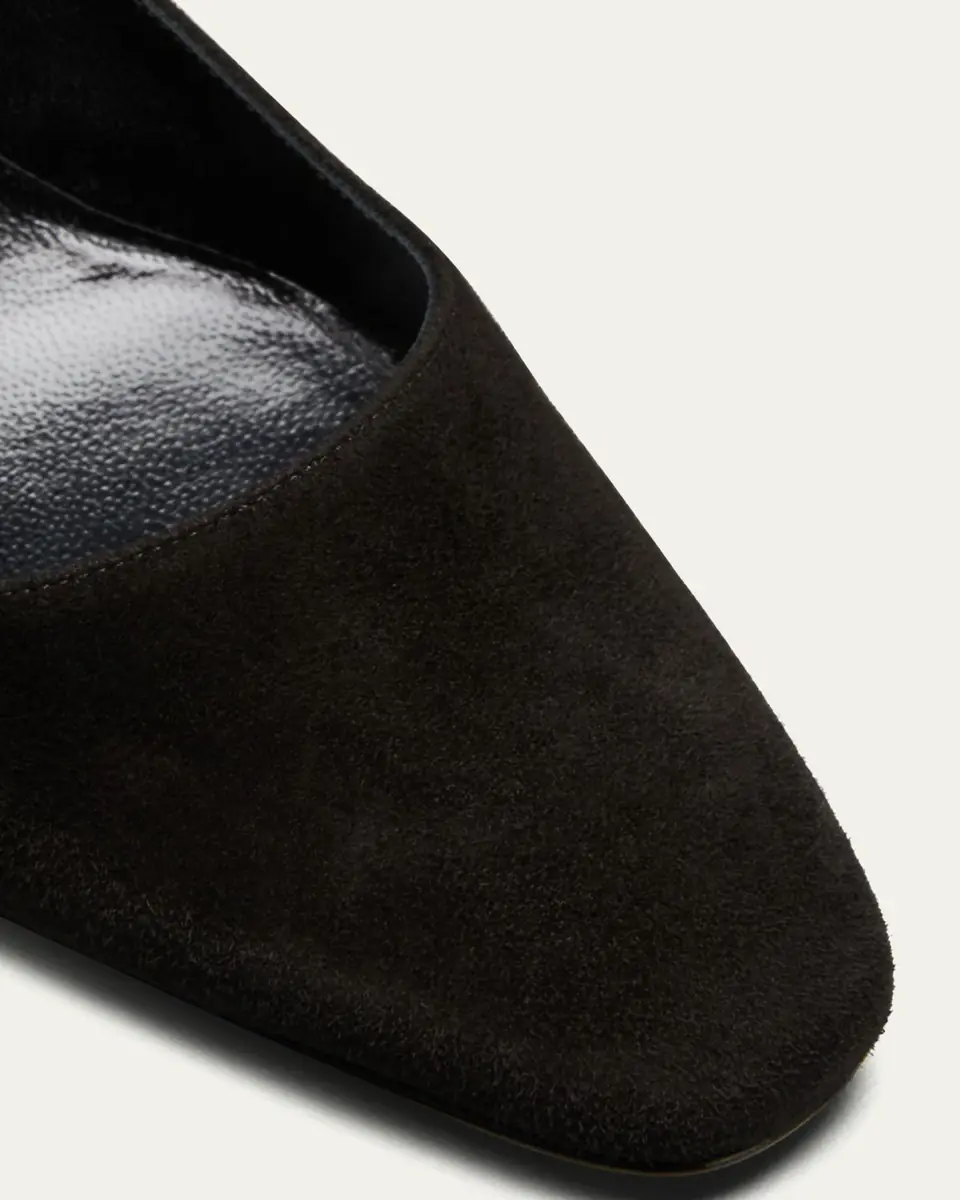 Manolo Blahnik Okkatopla Suede Block-Heel Pump | Thumbnail 5