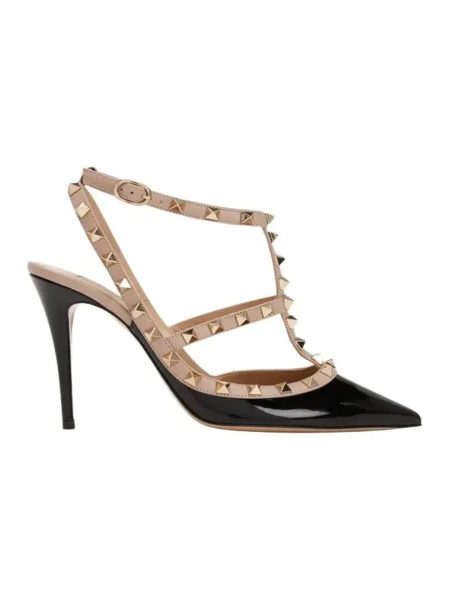 Rockstud 100mm Slingback High-Heel Pumps