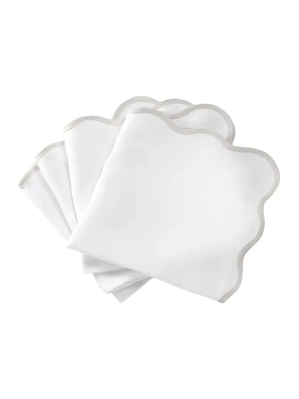 Matouk Casual Couture Scallop Napkins, Set of 4