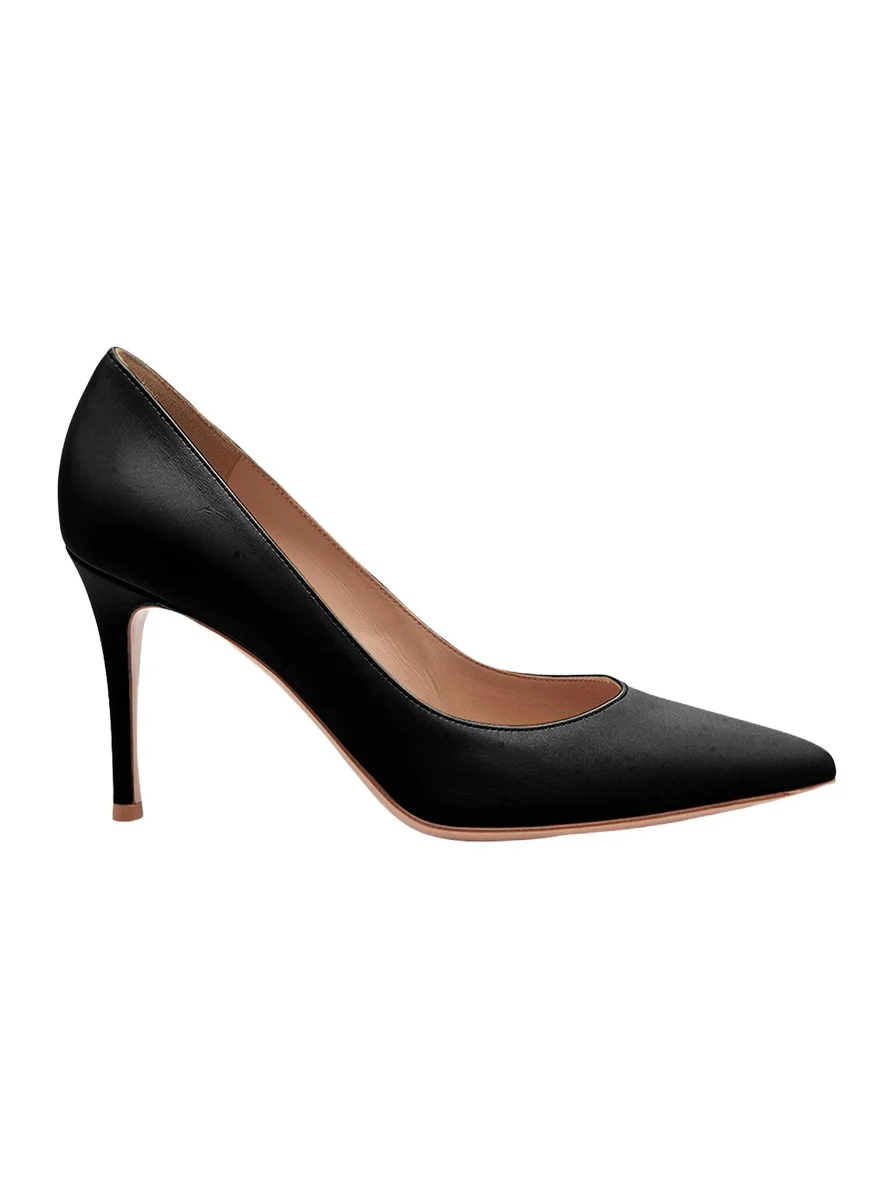 Gianvito 85 Vitello Leather Point-Toe Pumps Gianvito 85 Vitello Leather Point-Toe Pumps