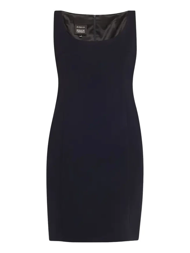 Scoop Neck Wool Crepe Sheath Dress Scoop Neck Wool Crepe Sheath Dress