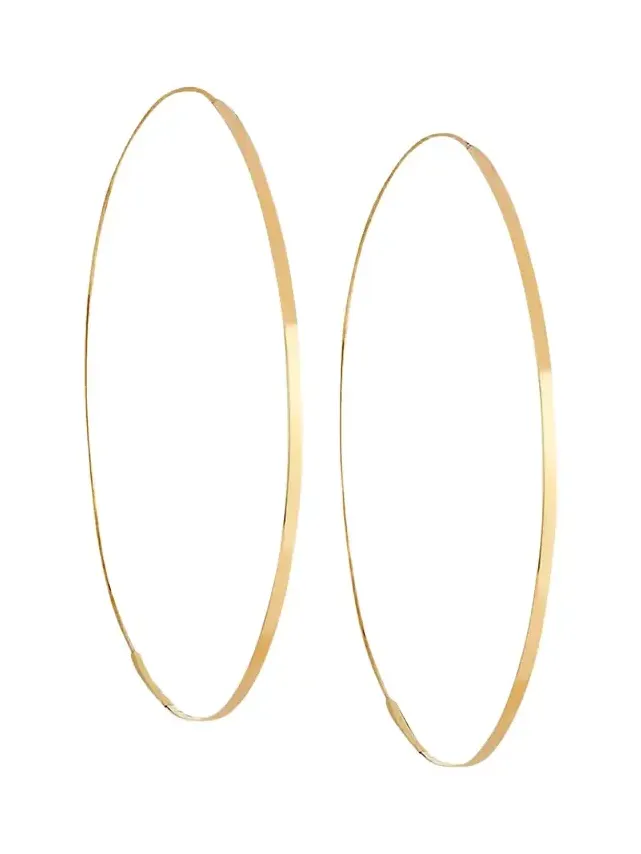 Flat Magic 14K Gold Hoop Earrings
