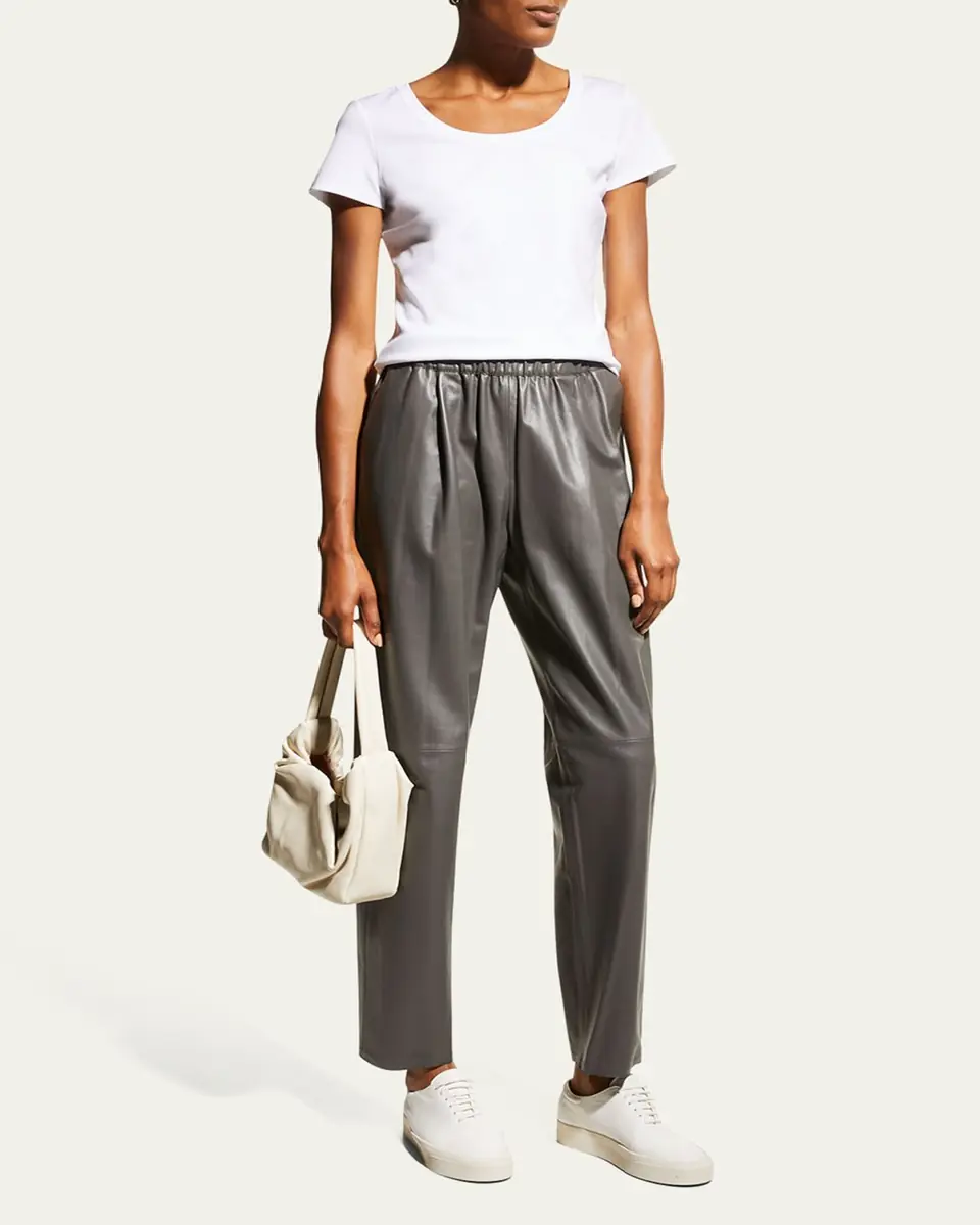 Lafayette 148 New York Cotton-Stretch Basic Tee | Thumbnail 4 Lafayette 148 New York Cotton-Stretch Basic Tee | Thumbnail 4