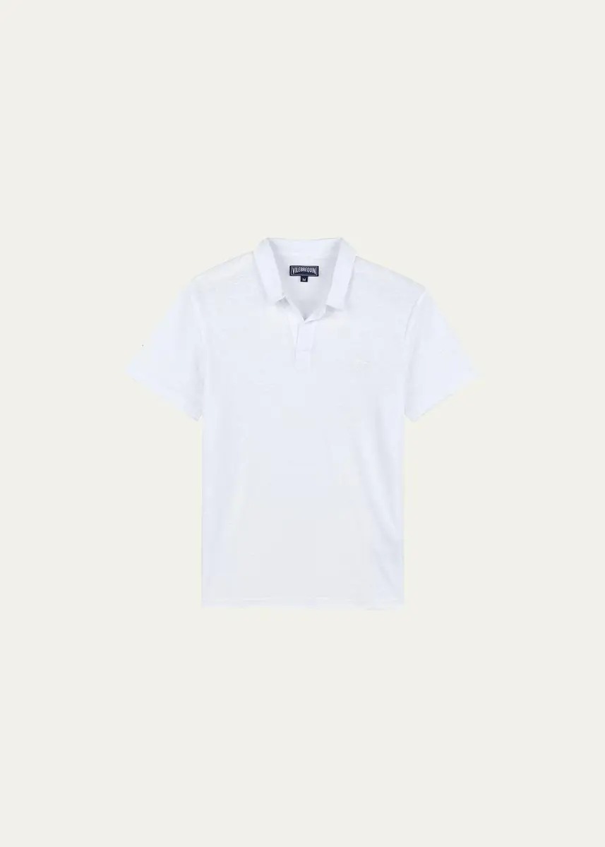 Vilebrequin Men's Pyramid Linen Polo Shirt | Thumbnail 2