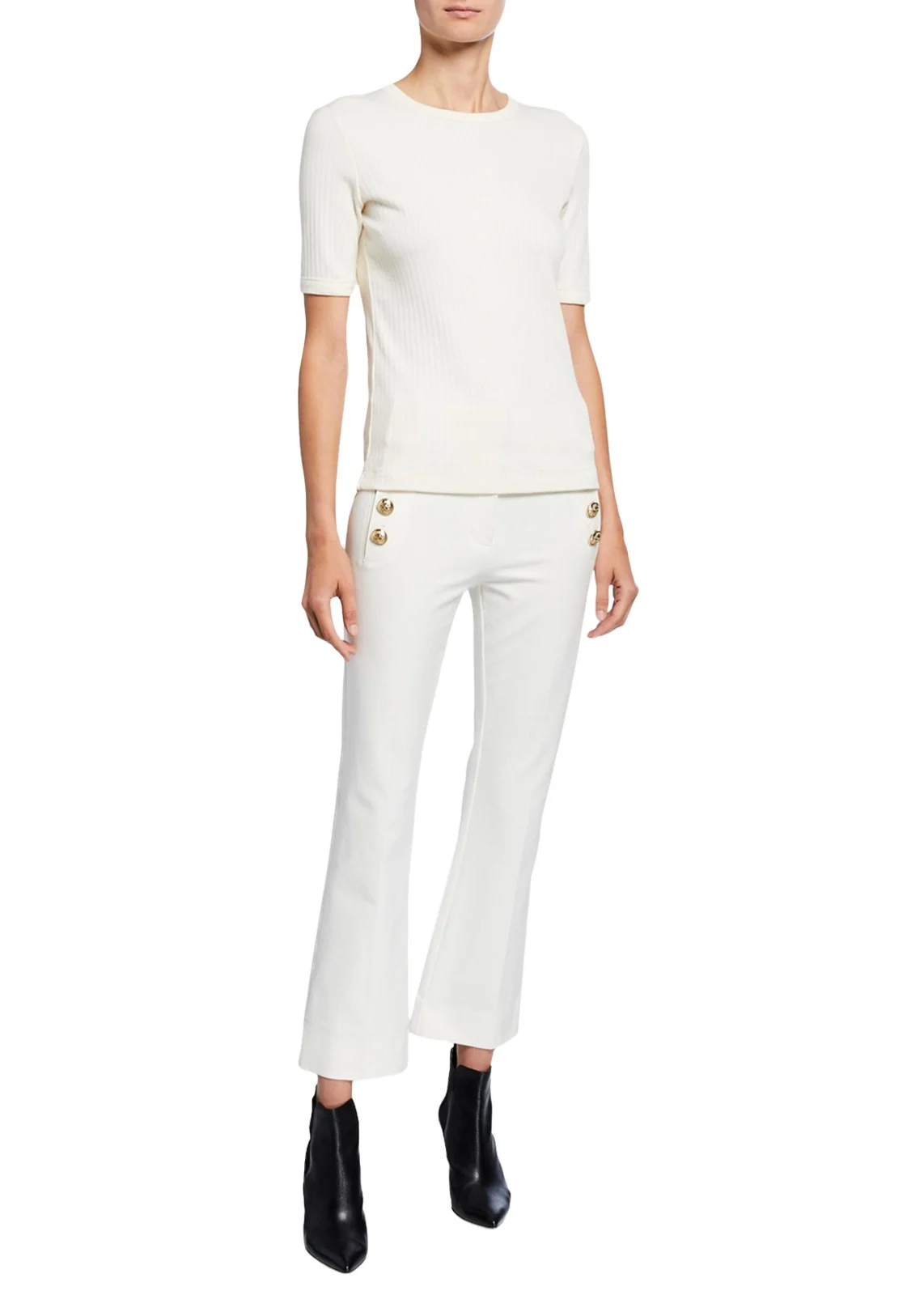 DEREK LAM 10 CROSBY Robertson Cropped Flare