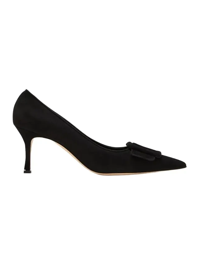 Maysale Suede Pointed-Toe Buckle Pumps Maysale Suede Pointed-Toe Buckle Pumps