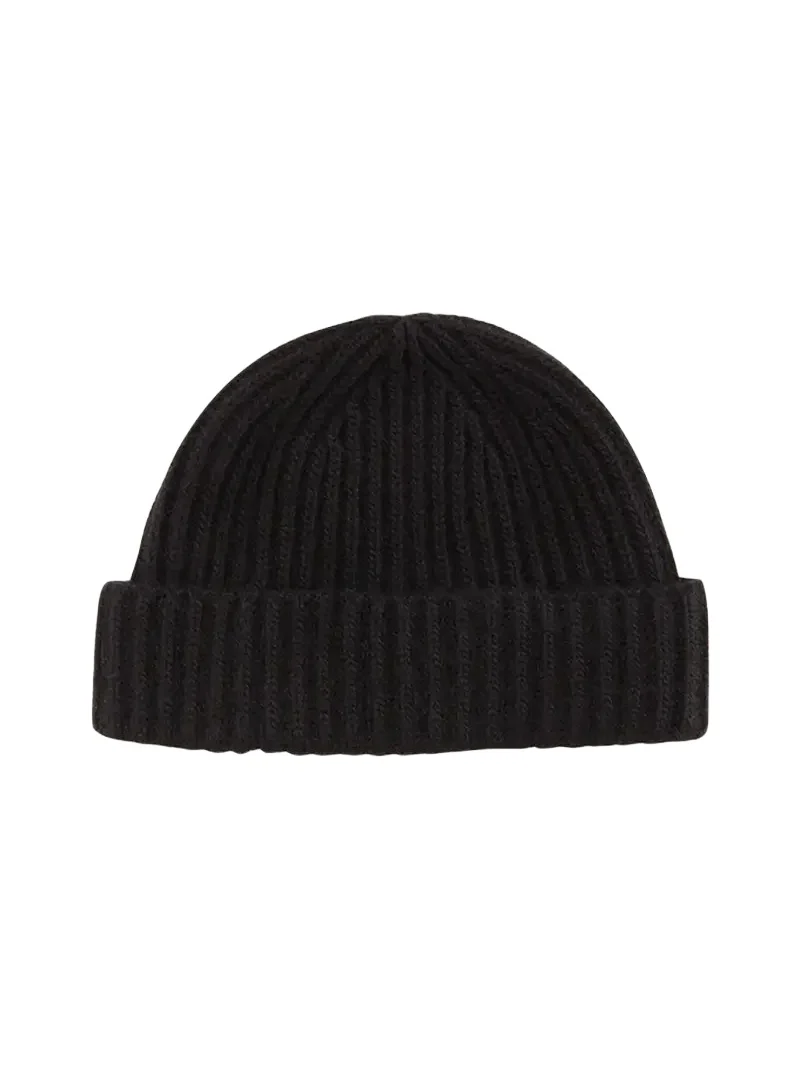Men's Rib-Knit Cashmere Beanie Hat Men's Rib-Knit Cashmere Beanie Hat
