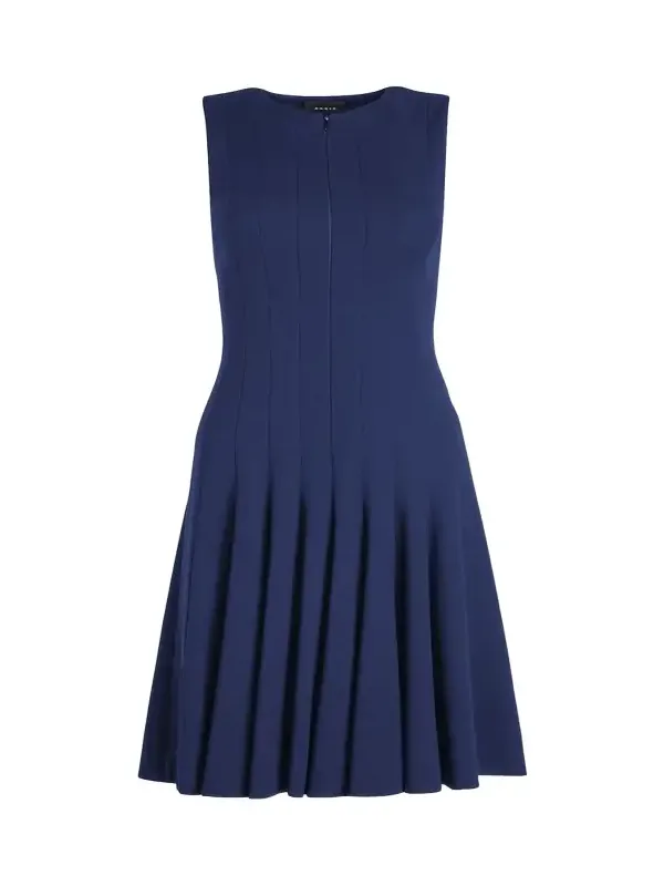 Sleeveless Zip-Front Seamed A-Line Dress Sleeveless Zip-Front Seamed A-Line Dress
