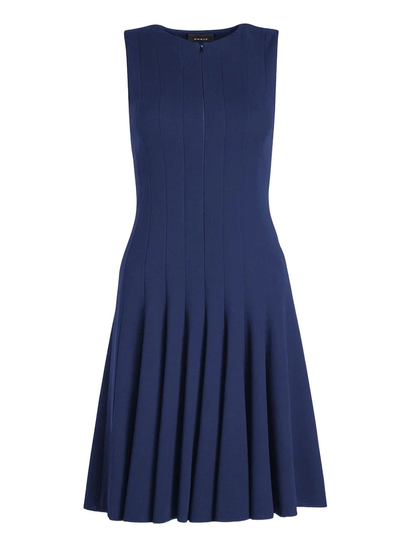 Sleeveless Zip-Front Seamed A-Line Dress Sleeveless Zip-Front Seamed A-Line Dress