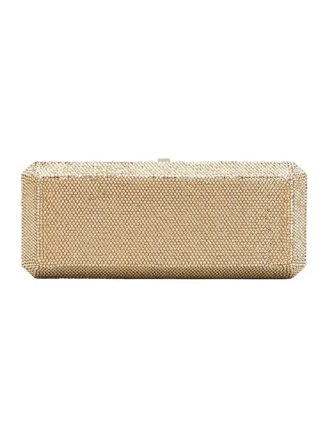 Slim Rectangle Crystal Clutch Bag