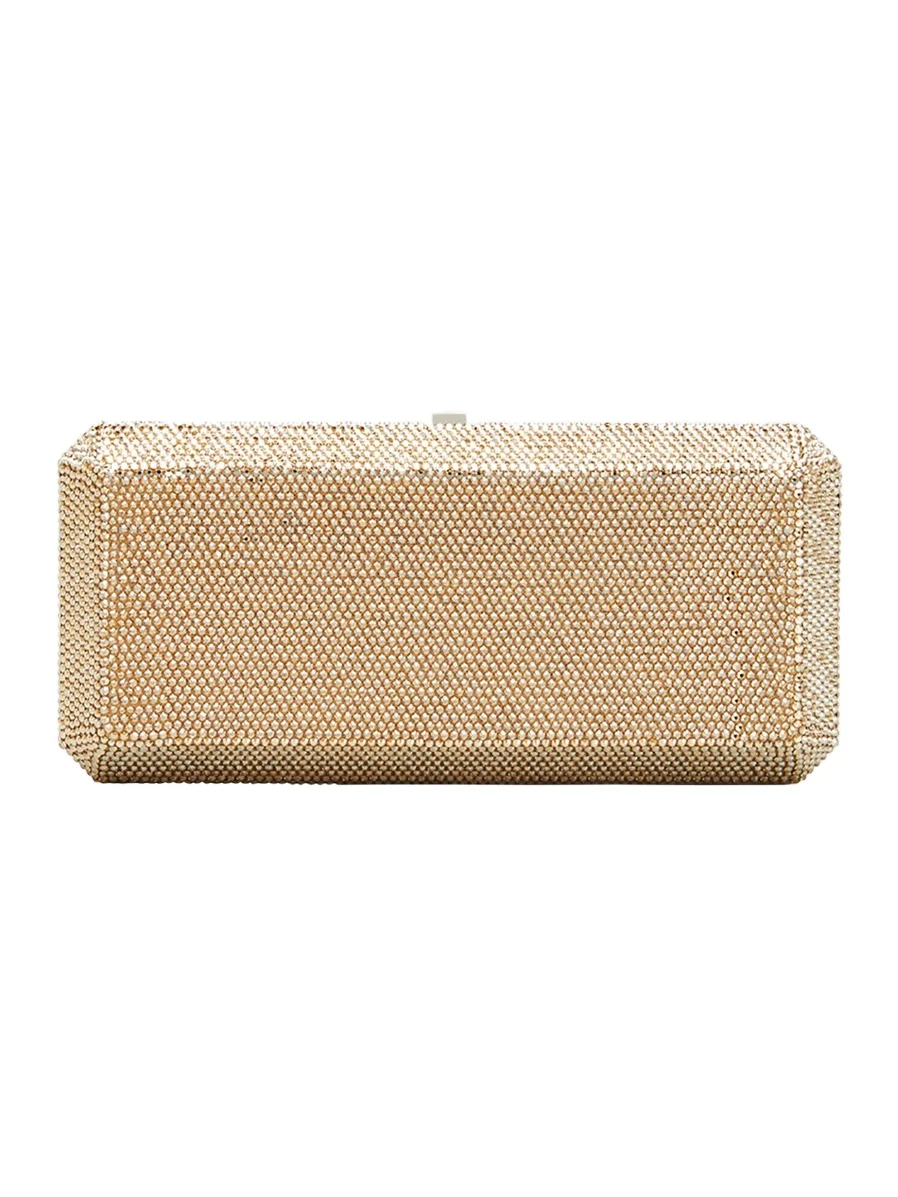 Slim Rectangle Crystal Clutch Bag