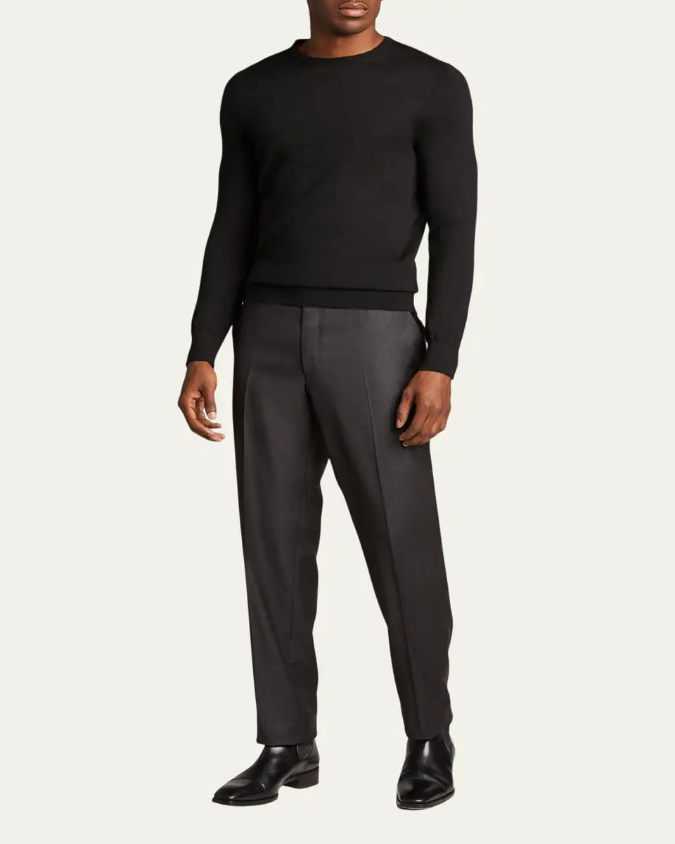 Brioni Men's Tigullio Wool Trousers | Thumbnail 2 Brioni Men's Tigullio Wool Trousers | Thumbnail 2