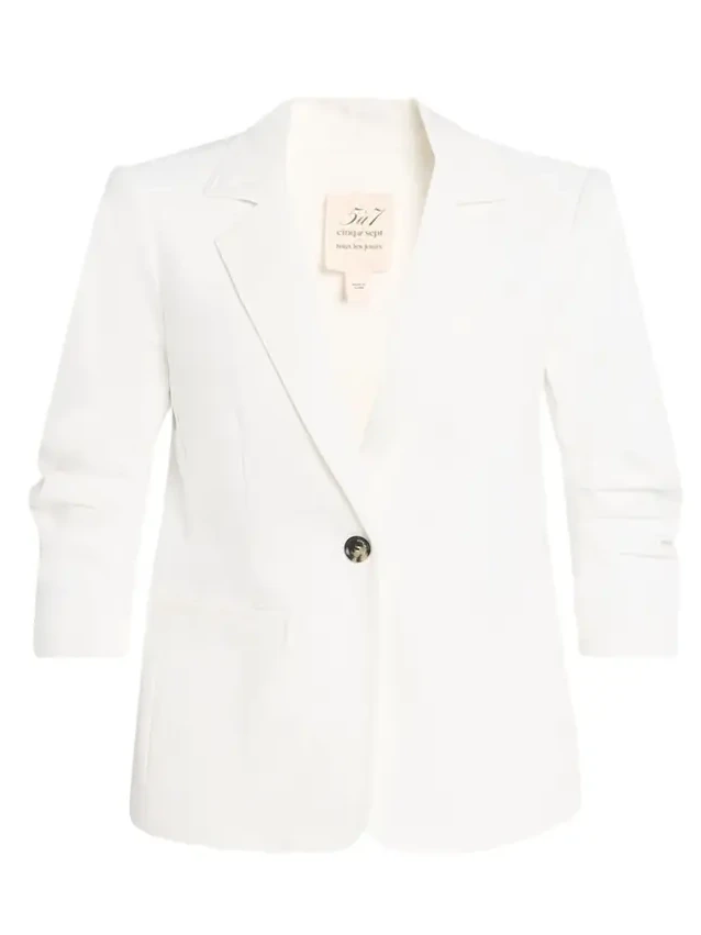 Khloe Crepe 3/4-Sleeve Blazer