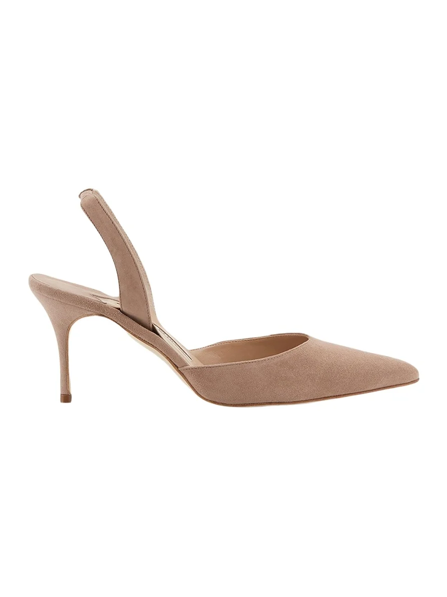 Carolyne Suede Mid-Heel Slingback Pump Carolyne Suede Mid-Heel Slingback Pump