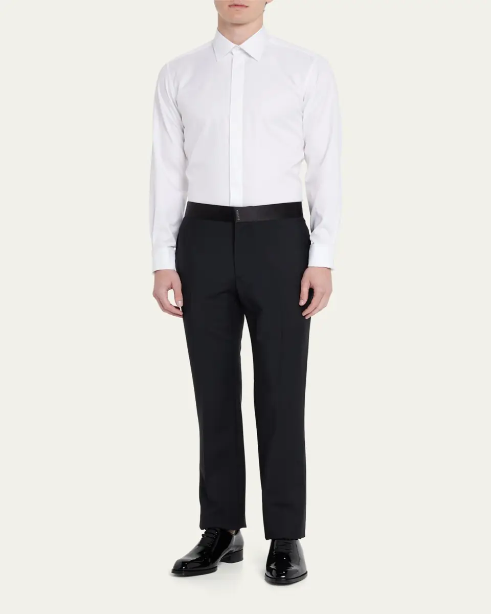 Charvet Men's Slim Fit Covered Placket Dress Shirt | Thumbnail 2 Charvet Men's Slim Fit Covered Placket Dress Shirt | Thumbnail 2