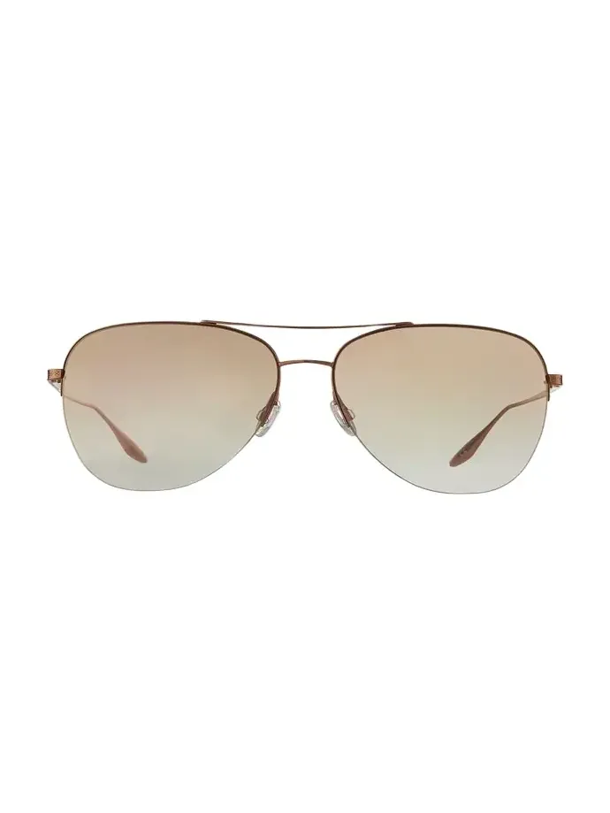 BARTON PERREIRA Chevalier Semi-Rimless Metal Aviator Sunglasses