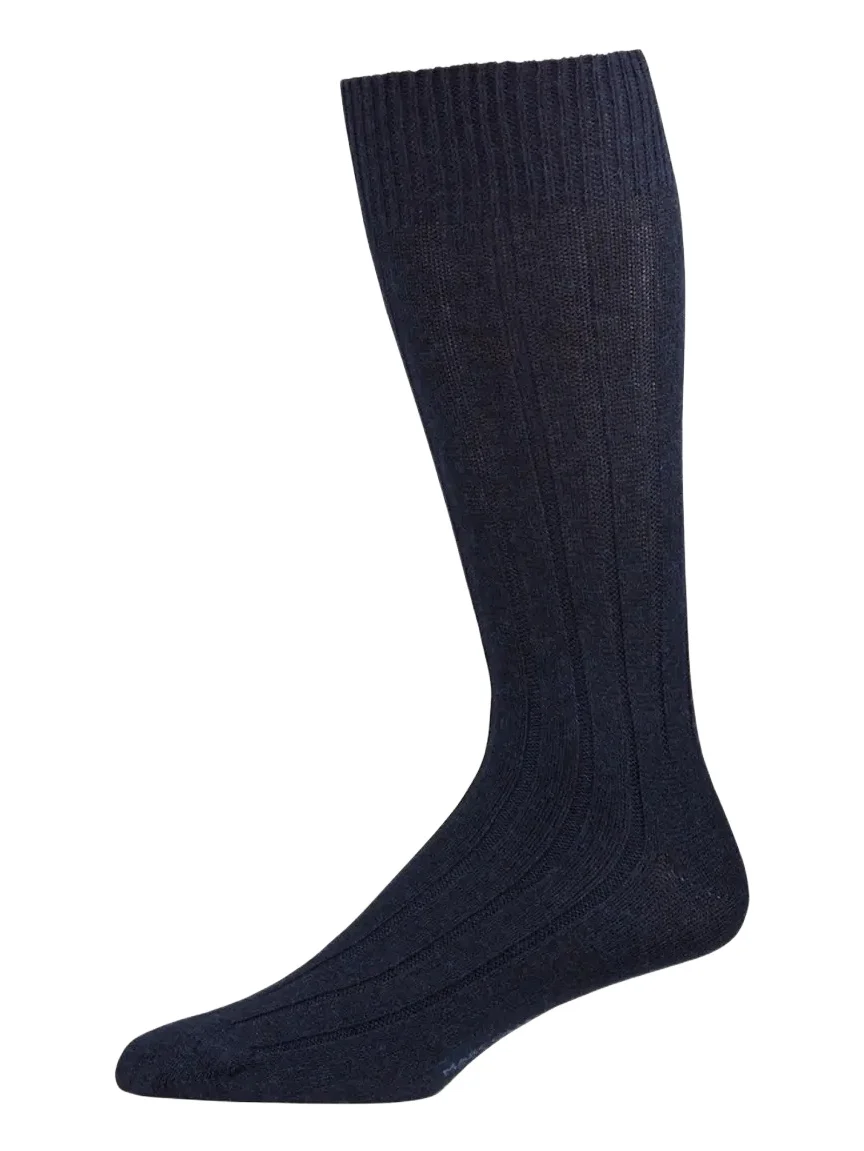Men's Ribbed Cashmere Dress Socks