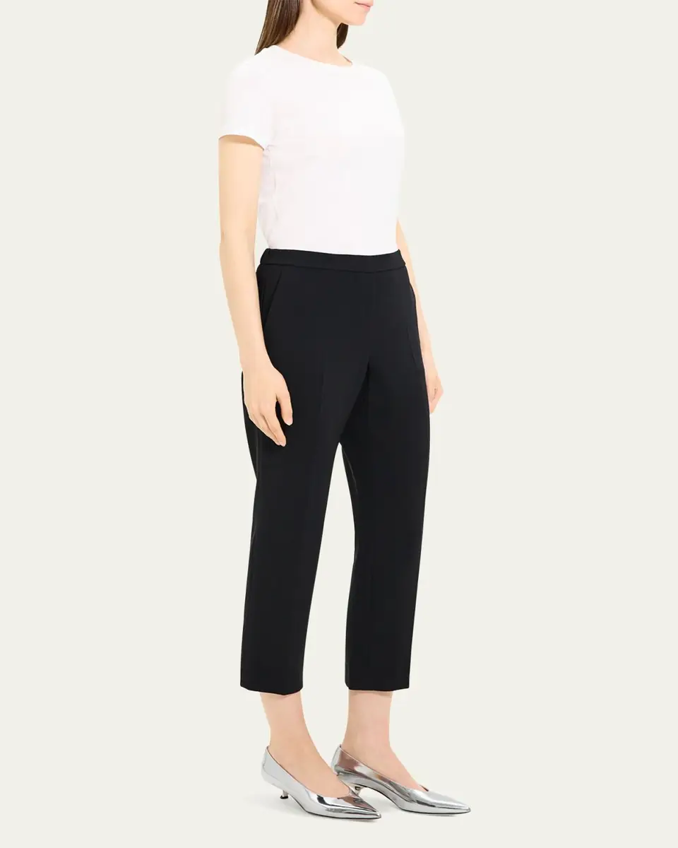 Theory Treeca Cropped Pull-On Pants | Thumbnail 2 Theory Treeca Cropped Pull-On Pants | Thumbnail 2