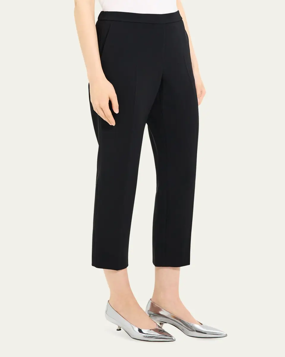 Theory Treeca Cropped Pull-On Pants | Thumbnail 4 Theory Treeca Cropped Pull-On Pants | Thumbnail 4