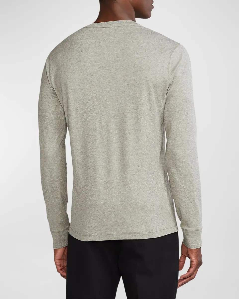 Ralph Lauren Purple Label Men's Long-Sleeve Henley Shirt | Thumbnail 2