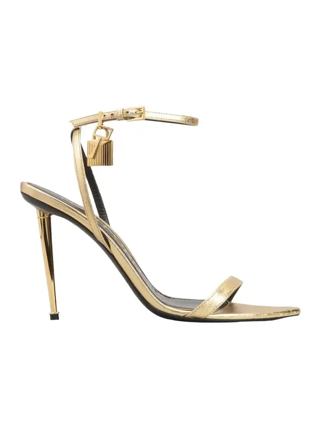 Lock Metallic Stiletto Sandals Lock Metallic Stiletto Sandals