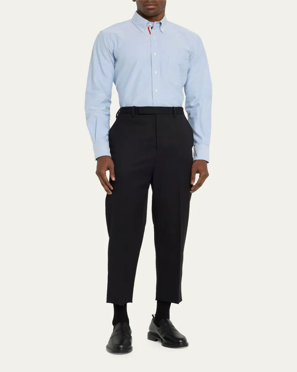 Thom Browne Men's Classic Sport Shirt w/ Stripes | Thumbnail 2 Thom Browne Men's Classic Sport Shirt w/ Stripes | Thumbnail 2