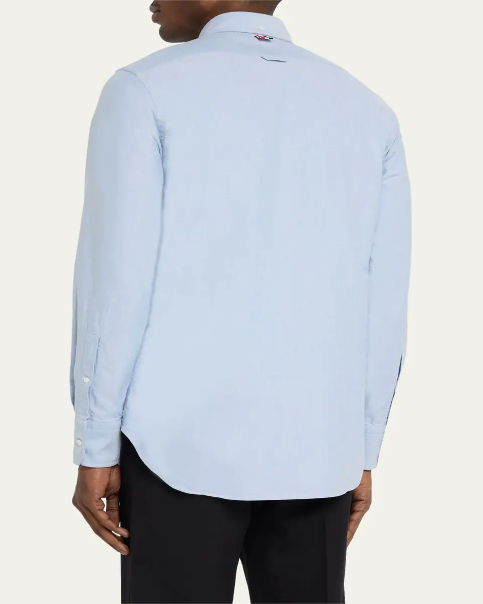 Thom Browne Men's Classic Sport Shirt w/ Stripes | Thumbnail 3 Thom Browne Men's Classic Sport Shirt w/ Stripes | Thumbnail 3