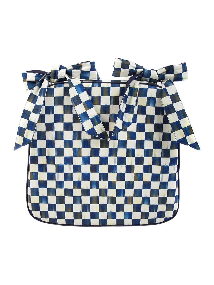 MacKenzie-Childs Royal Check Chair Cushion