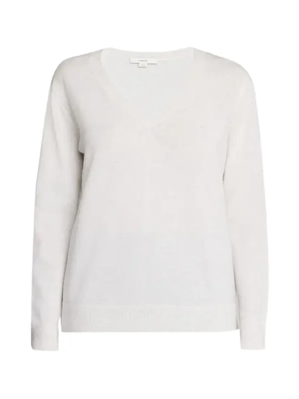Vince Weekend V-Neck Cashmere Pullover Sweater