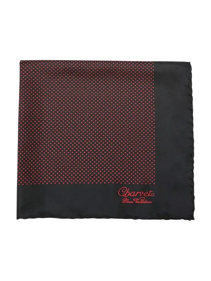 Men's Silk Dot-Print Pocket Square Men's Silk Dot-Print Pocket Square