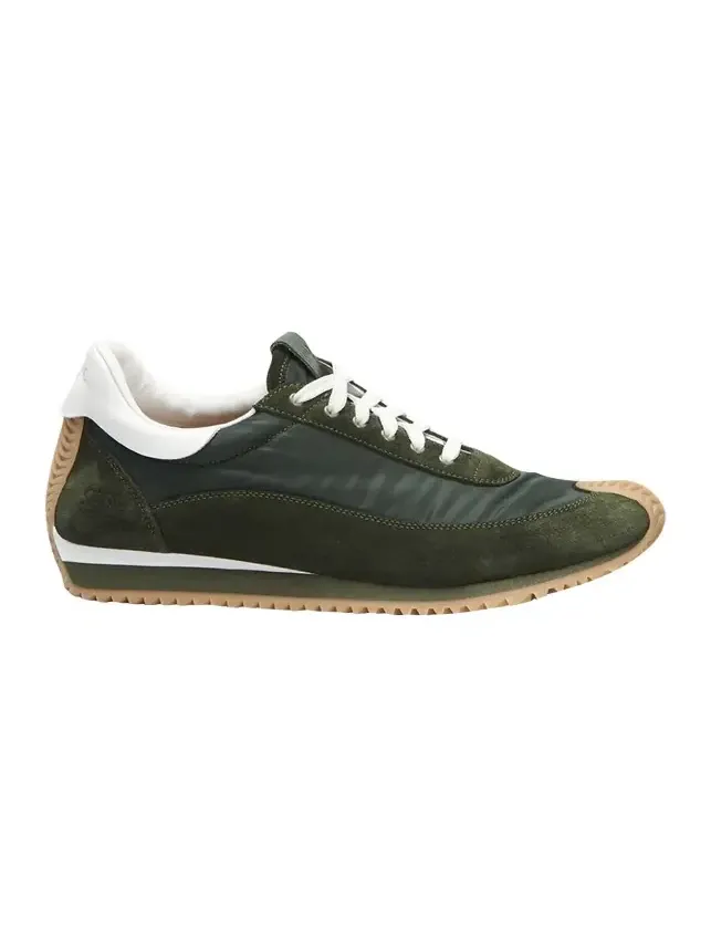 Flow Runner Suede and Leather Sneakers